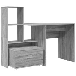 Berkfield Home with Drawer with Shelf with Storage Grey sonoma 131.5 x 50 x 106.5 cm Engineered wood - thumbnail 2