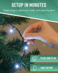 Globrite Cool White Fairy Lights 10m 100LED String Lights for Indoor & Outdoor Decoration - thumbnail 5
