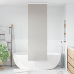 Berkfield Home Shower Roller Blind with Cassette 60x240 cm Fabric Width 56 cm in Grey - thumbnail 2