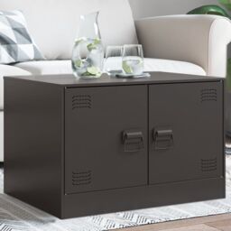 Berkfield Home Coffee Table Black 67x50x44 cm Steel - Size: 67 x 50 x 44 cm - thumbnail 1