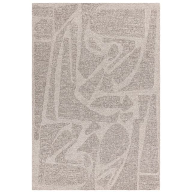 The Rug Shop UK Grey Wool Modern Abstract Easy To Clean Area Rug - Size: 200 cm x 290 cm - image 1