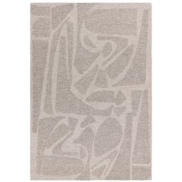 The Rug Shop UK Grey Wool Modern Abstract Easy To Clean Area Rug - Size: 200 cm x 290 cm - thumbnail 1