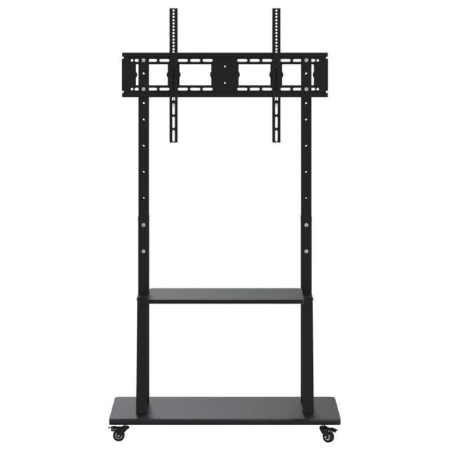 Berkfield Home TV Stand on Wheels 32-90 Inch Screen Max VESA 800x600 mm 100kg in Black - image 1