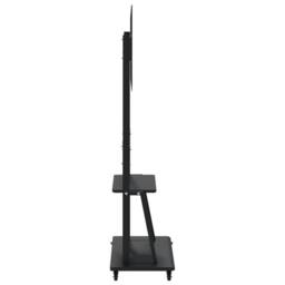 Berkfield Home TV Stand on Wheels 32-90 Inch Screen Max VESA 800x600 mm 100kg in Black - thumbnail 4