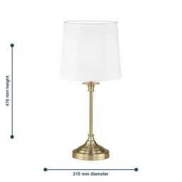 First Choice Lighting Chester - Antique Brass Lamp in Gold - thumbnail 4
