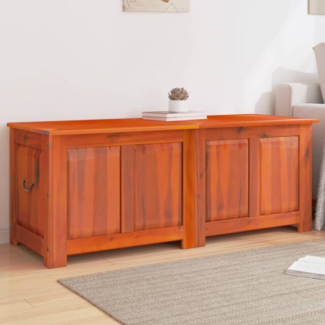 Berkfield Home Storage Chest with Lid Brown Solid Wood Acacia - image 1
