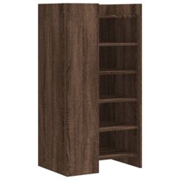 Berkfield Home Shoe Cabinet Brown Oak 52x37.5x100 cm Engineered Wood - thumbnail 6