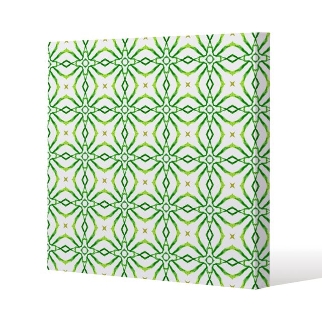 Benjamin Tate Design sGreen alluring boho chic (Canvas Print) / 46 x 46 x 4cm in Natural - Size: 46 x 46 x 4 cm - image 1