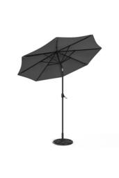 Garden Sanctuary 3m Patio Outdoor Crank Parasol Solar 24 LED Lights with Floral-Pattern Base in Dark Grey - thumbnail 5