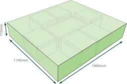 St Helens Water Resistant Garden Set Cover with Eyelets & Cord Fit in Green - thumbnail 3