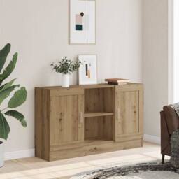 Berkfield Home Sideboard Artisan Oak 120x30.5x70 cm Engineered Wood in Brown - thumbnail 3