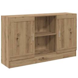 Berkfield Home Sideboard Artisan Oak 120x30.5x70 cm Engineered Wood in Brown - thumbnail 1