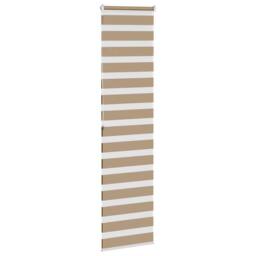 Berkfield Home Elegant Zebra Blind Sand Brown 55x200 cm Fabric Width 50.9 cm Pol - thumbnail 4