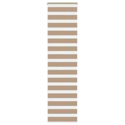 Berkfield Home Elegant Zebra Blind Sand Brown 55x200 cm Fabric Width 50.9 cm Pol - thumbnail 2