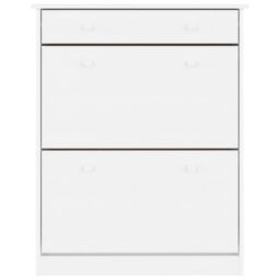 Berkfield Home Shoe Cabinet ALTA White 77x35x96 cm Solid Wood Pine - Size: 77 x 35 x 96 cm - thumbnail 4