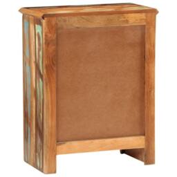 Berkfield Home Sideboard with 2 Doors 55x30x70 cm Solid Wood Reclaimed in Black - Size: 55 x 30 x 70 cm - thumbnail 5