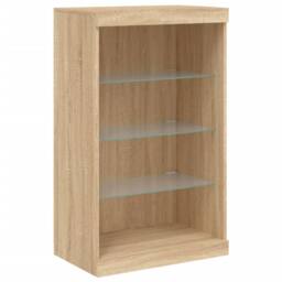 Berkfield Home Sideboard with LED Lights Sonoma Oak 181.5x37x100 cm in Light Tan - thumbnail 9