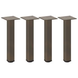 Berkfield Home Coffee Table Legs 4 pcs Natural Steel 30-32 cm Steel in Brown - thumbnail 2