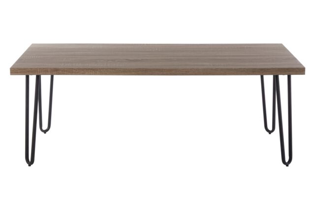 Orsina Spacious Borough Coffee Table, Sleek Hairpin Legs Display Table, Wooden Top Decorative Table For Living Room in Natural - image 1