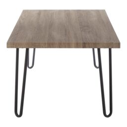 Orsina Spacious Borough Coffee Table, Sleek Hairpin Legs Display Table, Wooden Top Decorative Table For Living Room in Natural - thumbnail 3