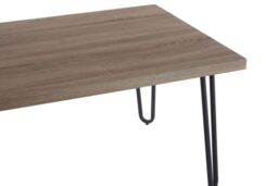 Orsina Spacious Borough Coffee Table, Sleek Hairpin Legs Display Table, Wooden Top Decorative Table For Living Room in Natural - thumbnail 5