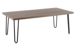 Orsina Spacious Borough Coffee Table, Sleek Hairpin Legs Display Table, Wooden Top Decorative Table For Living Room in Natural - thumbnail 2