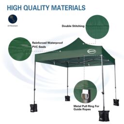 MCC Direct Maximus 3 x 3m Heavy Duty Pop up Gazebo With Removable Sides in Green - thumbnail 4