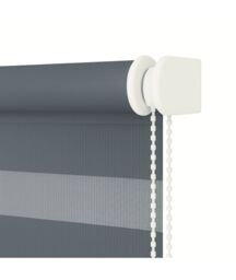 New Edge Blinds Slate Grey Day & Night Zebra Roller Blind (165cm drop) - 95cm - Size: 45 cm - thumbnail 3