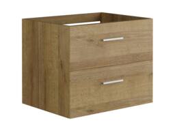 Vente-unique Wall-Hung Bathroom Unit With Single Basin & Storage Tall Unit in Light Oak - thumbnail 6