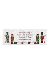Personalised Memento Company Personalised Christmas Nutcracker Wooden Mantel Ornament in White