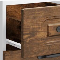 Berkfield Home Kitchen Base Cabinet Kalmar Smoked Oak Engineered Wood - thumbnail 9