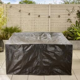 FurnitureboxUK Barbados Rattan Outdoor Garden Dining Set, PE Rattan & Cushions, 4 Chairs 1 Square Glass Top Outdoor Table in Light Brown - thumbnail 8