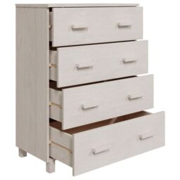 Berkfield Home Sideboard HAMAR White 79x40x103.5 cm Solid Wood Pine - thumbnail 5