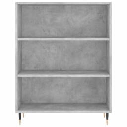 Berkfield Home Modern Bookcase Concrete Grey 69.5x32.5x90 cm Engineered Wood - thumbnail 4