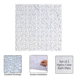 Showerdrape Hyrdro Set of 2 Anti Slip Clear PVC Shower Mat 50cm x 50cm - Size: 50 cm x 50 cm - thumbnail 2