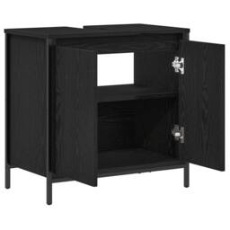 Berkfield Home Modern Bathroom Basin Cabinet Black 60x34.5x60 cm - thumbnail 5