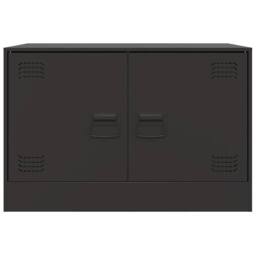 Berkfield Home TV Cabinets 2pcs Black 67x39x44 cm Steel - Size: 67 x 39 x 44 cm - thumbnail 6