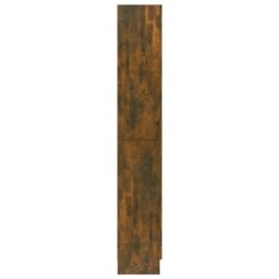 Berkfield Home Vitrine Cabinet Smoked Oak 82.5x30.5x185.5 cm Engineered Wood in Brown - thumbnail 4