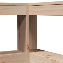 Berkfield Home Decorative Bookcase Headboard L-Shaped 80 cm Solid Wood Pine in Light Tan - thumbnail 7