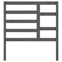 Berkfield Home Bed Headboard Grey 81x4x104 cm Solid Wood Pine - Size: 81 x 4 x 104 cm - thumbnail 4