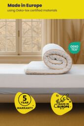 Brightr Sleep Aurora 2 in 1 Medium/Firm Mattress Topper in White - Size: King - thumbnail 9