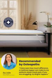 Brightr Sleep Aurora 2 in 1 Medium/Firm Mattress Topper in White - Size: King - thumbnail 5