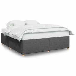 Berkfield Home Bed Frame without Mattress Dark Grey¬†Super King Fabric in Grey - Size: Super King - thumbnail 1