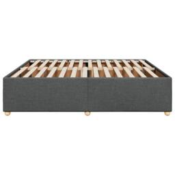 Berkfield Home Bed Frame without Mattress Dark Grey¬†Super King Fabric in Grey - Size: Super King - thumbnail 5