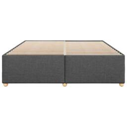 Berkfield Home Bed Frame without Mattress Dark Grey¬†Super King Fabric in Grey - Size: Super King - thumbnail 4