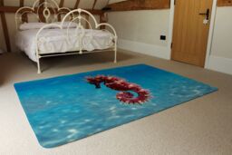 Benjamin Tate Design Mediterranean Seahorse Designer Rug in Natural - Size: Large - thumbnail 3