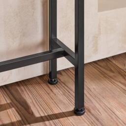 SoBuy Slim Console Table - Metal Frame - Space-Saving Design in Brown - Size: 120 cm x 15 cm - thumbnail 8