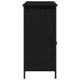 Berkfield Home Sideboard Black Oak 100x35x75 cm Engineered Wood - Size: 100 x 35 x 75 cm - thumbnail 7