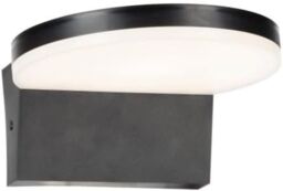 CGC Lighting 'Aubrey' Black Curved LED Outdoor Wall Light 4000k Natural White Integrated LED IP65 - thumbnail 6