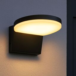 CGC Lighting 'Aubrey' Black Curved LED Outdoor Wall Light 4000k Natural White Integrated LED IP65 - thumbnail 2